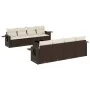 Set de sofás de jardín 9 pzas y cojines ratán sintético marrón von , Gartensets - Ref: Foro24-3219952, Preis: 599,33 €, Rabat...