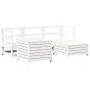 Juego de sofás de jardín 5 piezas madera maciza de pino blanco by , Garden sets - Ref: Foro24-3250489, Price: 377,67 €, Disco...