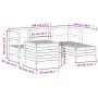 Juego de sofás de jardín 5 piezas madera maciza de pino blanco by , Garden sets - Ref: Foro24-3250489, Price: 377,67 €, Disco...