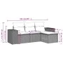 Set de sofás de jardín 4 pzas y cojines ratán sintético marrón by , Modular outdoor sofas - Ref: Foro24-3222472, Price: 273,5...