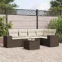 Set sofás de jardín 6 piezas y cojines ratán sintético marrón by , Modular outdoor sofas - Ref: Foro24-3222542, Price: 419,89...