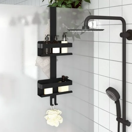 Estante colgante de ducha acero inox cepillado 304 negro mate by , Shelves - Ref: Foro24-4004904, Price: 38,50 €, Discount: %