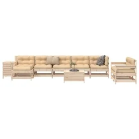 Juego de sofás de jardín 10 pzas madera maciza de pino by , Garden sets - Ref: Foro24-3250648, Price: 592,98 €, Discount: %