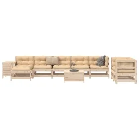 Set of garden sofas 10 pcs solid pine wood by , Garden sets - Ref: Foro24-3250660, Price: 571,60 €, Discount: %