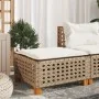 Taburete de jardín y cojín ratán sintético beige 63,5x56x32 cm von , Hocker für den Außenbereich - Ref: Foro24-365934, Preis:...