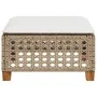 Taburete de jardín y cojín ratán sintético beige 63,5x56x32 cm von , Hocker für den Außenbereich - Ref: Foro24-365934, Preis:...