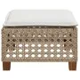 Taburete de jardín y cojín ratán sintético beige 63,5x56x32 cm von , Hocker für den Außenbereich - Ref: Foro24-365934, Preis:...
