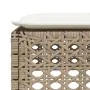Taburete de jardín y cojín ratán sintético beige 63,5x56x32 cm von , Hocker für den Außenbereich - Ref: Foro24-365934, Preis:...
