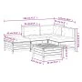 5-teiliges Gartenmöbel-Set und Kissen aus Douglasienholz von , Gartensets - Ref: Foro24-3250710, Preis: 471,97 €, Rabatt: %