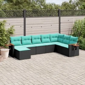 Set de sofás de jardín 8 pzas con cojines ratán sintético negro de , Conjuntos de jardín - Ref: Foro24-3227086, Precio: 612,7...