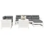 Set of garden sofas 7 pcs solid pine wood white by , Garden sets - Ref: Foro24-3250545, Price: 492,22 €, Discount: %