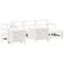 Set of garden sofas 7 pcs solid pine wood white by , Garden sets - Ref: Foro24-3250545, Price: 492,22 €, Discount: %