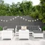 Juego de sofás de jardín 7 pzas madera maciza de pino blanco de , Conjuntos de jardín - Ref: Foro24-3250553, Precio: 522,87 €...