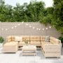 Juego de sofás de jardín 8 pzas madera maciza de pino de , Conjuntos de jardín - Ref: Foro24-3250564, Precio: 477,09 €, Descu...