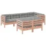 Set de sofás jardín 7 pzas con cojines madera abeto Douglas by , Garden sets - Ref: Foro24-3299498, Price: 669,65 €, Discount: %