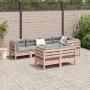 Set de sofás jardín 7 pzas con cojines madera abeto Douglas by , Garden sets - Ref: Foro24-3299498, Price: 669,65 €, Discount: %