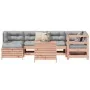 Juego de sofás de jardín 7 pzas madera maciza de abeto Douglas by , Garden sets - Ref: Foro24-3250966, Price: 465,64 €, Disco...