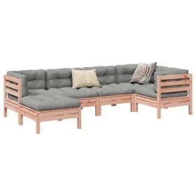 Set de sofás jardín 6 pzas con cojines madera abeto Douglas by , Garden sets - Ref: Foro24-3299528, Price: 547,55 €, Discount: %