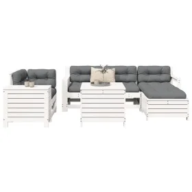 Juego de sofás de jardín 7 pzas madera maciza de pino blanco von , Gartensets - Ref: Foro24-3250513, Preis: 559,71 €, Rabatt: %