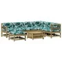 8 pcs garden furniture set and cushions impregnated pine wood by , Garden sets - Ref: Foro24-3250603, Price: 789,39 €, Discou...
