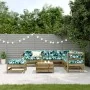 8 pcs garden furniture set and cushions impregnated pine wood by , Garden sets - Ref: Foro24-3250603, Price: 789,39 €, Discou...