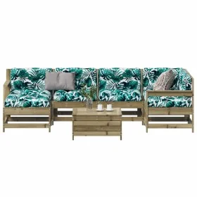 Juego de muebles jardín 7 pzas y cojines madera pino impregnada von , Gartensets - Ref: Foro24-3250939, Preis: 662,63 €, Raba...