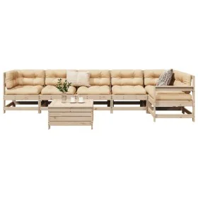 Juego de sofás de jardín 7 piezas madera maciza de pino by , Garden sets - Ref: Foro24-3250880, Price: 397,50 €, Discount: %