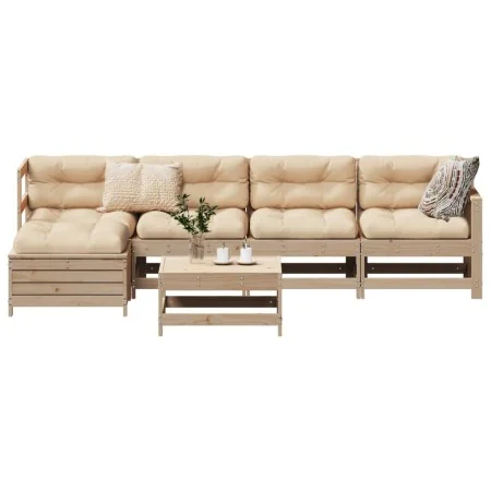 Set of 6 garden sofas solid pine wood by , Garden sets - Ref: Foro24-3250924, Price: 344,45 €, Discount: %