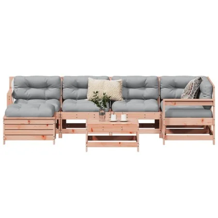 Juego de sofás de jardín 7 pzas madera maciza de abeto Douglas by , Garden sets - Ref: Foro24-3250958, Price: 390,96 €, Disco...