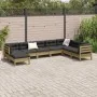 Set de sofás jardín 8 pzas con cojines madera pino impregnada by , Garden sets - Ref: Foro24-3299580, Price: 747,54 €, Discou...