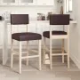 Taburetes altos 2 uds madera maciza de caucho y cuero sintético by , Kitchen stools - Ref: Foro24-4006197, Price: 81,01 €, Di...