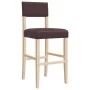 Taburetes altos 2 uds madera maciza de caucho y cuero sintético by , Kitchen stools - Ref: Foro24-4006197, Price: 81,01 €, Di...