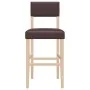 Taburetes altos 2 uds madera maciza de caucho y cuero sintético by , Kitchen stools - Ref: Foro24-4006197, Price: 81,01 €, Di...