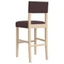 Taburetes altos 2 uds madera maciza de caucho y cuero sintético by , Kitchen stools - Ref: Foro24-4006197, Price: 81,01 €, Di...