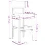 Taburetes altos 2 uds madera maciza de caucho y cuero sintético by , Kitchen stools - Ref: Foro24-4006197, Price: 81,01 €, Di...
