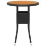 Set de bistró jardín 3 pzas ratán sintético madera maciza negro by , Garden sets - Ref: Foro24-3095907, Price: 191,22 €, Disc...