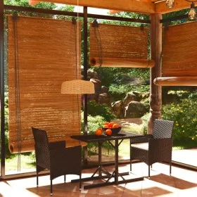 Set de comedor de jardín 3 pzas ratán PE vidrio templado negro by , Garden sets - Ref: Foro24-3095930, Price: 206,92 €, Disco...