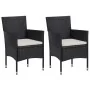 Set de comedor de jardín 3 pzas ratán PE vidrio templado negro by , Garden sets - Ref: Foro24-3095930, Price: 206,92 €, Disco...