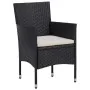 Set de comedor de jardín 3 pzas ratán PE vidrio templado negro by , Garden sets - Ref: Foro24-3095930, Price: 206,92 €, Disco...