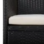 Set de comedor de jardín 3 pzas ratán PE vidrio templado negro by , Garden sets - Ref: Foro24-3095930, Price: 206,92 €, Disco...