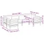 Set de sofás jardín 6 pzas con cojines madera abeto Douglas von , Gartensets - Ref: Foro24-3299612, Preis: 540,33 €, Rabatt: %