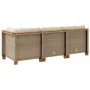 Sofá de jardín de 3 plazas con cojines ratán sintético beige by , Outdoor sofas - Ref: Foro24-365922, Price: 231,33 €, Discou...