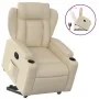 Sillón reclinable elevable de tela color crema de , Sillones - Ref: Foro24-3204491, Precio: 284,73 €, Descuento: %