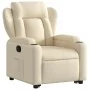Sillón reclinable elevable de tela color crema de , Sillones - Ref: Foro24-3204491, Precio: 284,73 €, Descuento: %