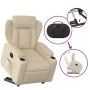 Sillón reclinable elevable de tela color crema de , Sillones - Ref: Foro24-3204491, Precio: 284,73 €, Descuento: %