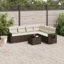 Juego de sofás de jardín 7 piezas con cojines ratán PE marrón de , Conjuntos de jardín - Ref: Foro24-3220222, Precio: 462,70 ...