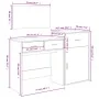 Juego de tocador de 3 piezas madera de ingeniería marrón roble de , Conjuntos de muebles para dormitorios - Ref: Foro24-32765...