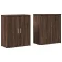 Aparador de madera de ingeniería 2 uds marrón roble 60x31x70 cm by , Sideboards - Ref: Foro24-3276545, Price: 116,86 €, Disco...