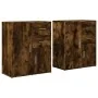 Aparador de madera de ingeniería 2 uds roble ahumado 60x31x70cm by , Sideboards - Ref: Foro24-3276564, Price: 145,82 €, Disco...