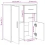 Aparador de madera de ingeniería 2 uds roble ahumado 60x31x70cm by , Sideboards - Ref: Foro24-3276564, Price: 145,82 €, Disco...